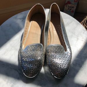 Madewell metallic loafer flat